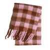 Charlie Checker Winter Scarf - Pink And Brown
