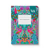 V&A A6 Soft Cover Notebook-Neon Floral Peacock