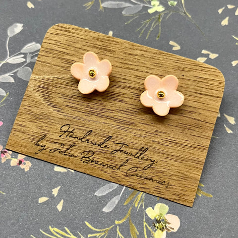 Porcelain Flower Stud