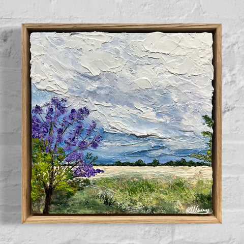 SOLD Afternoon Walks (33x33cm) Katie Leavey