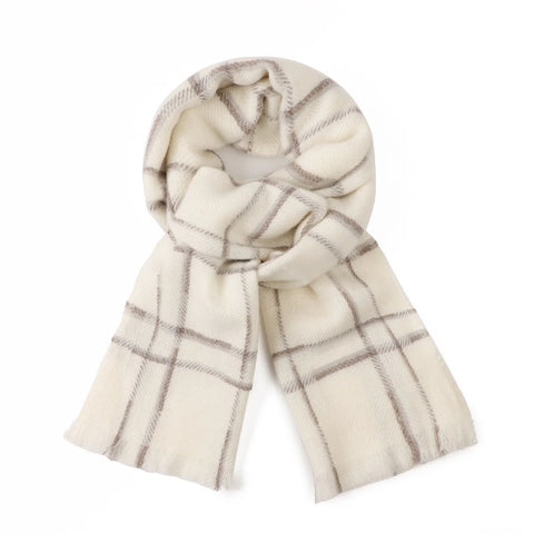 Winter Woollen Check Scarf - Frankie
