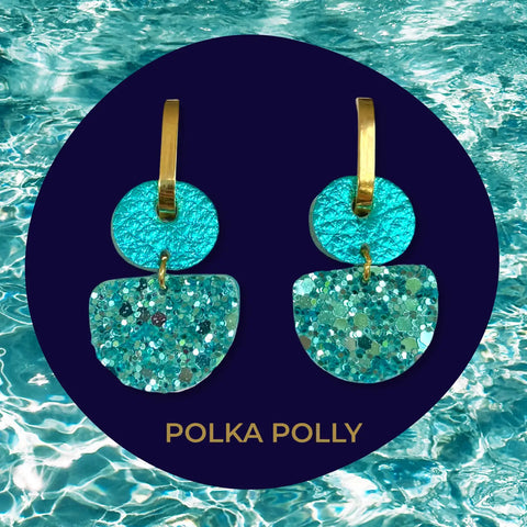 Aqua Blue Dainty Hoops