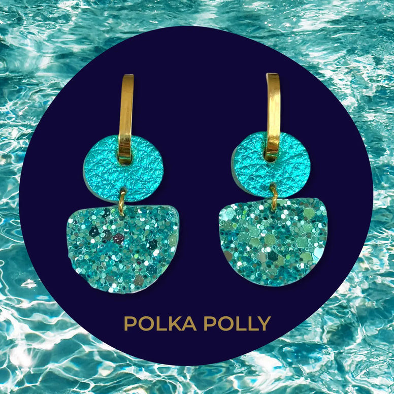 Aqua Blue Dainty Hoops