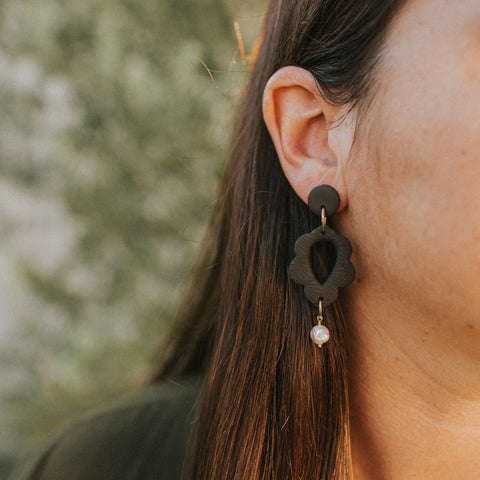 Statement Earring in 'Back to Black'