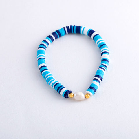 Heishi Bracelet - Navy Multi