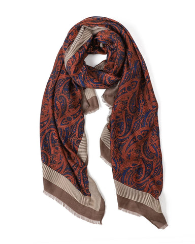 Debbie Paisley in Rust Autumn/Winter Scarf