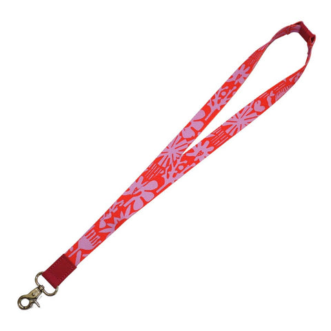 Ruby Olive - Block Party Lanyard - PinkRed / No Clasp