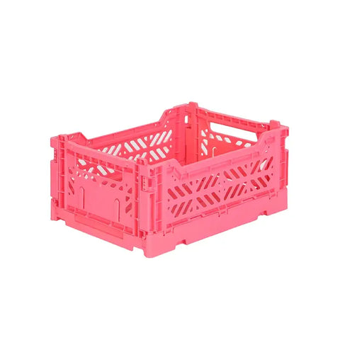 Mini Hot Pink Folding Crate