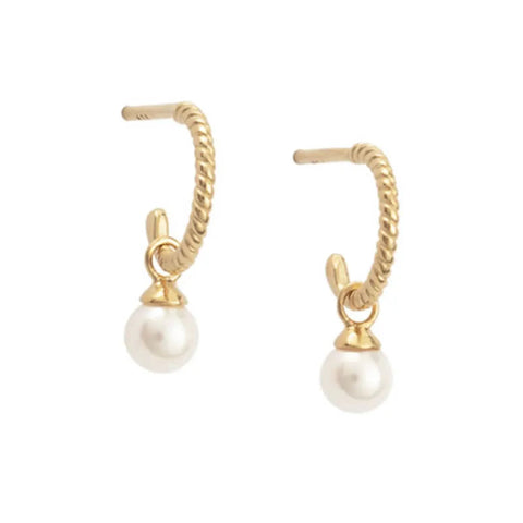 Sophie Delicate Pearl Drop Earrings - Gold
