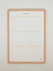 Daymaker Stationery - Peach Gingham 'Shopping List' Magnetised A5 Notepad