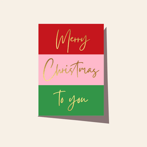 Christmas Colour Stripe Card