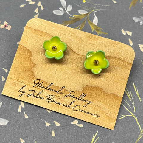 Porcelain Flower Stud