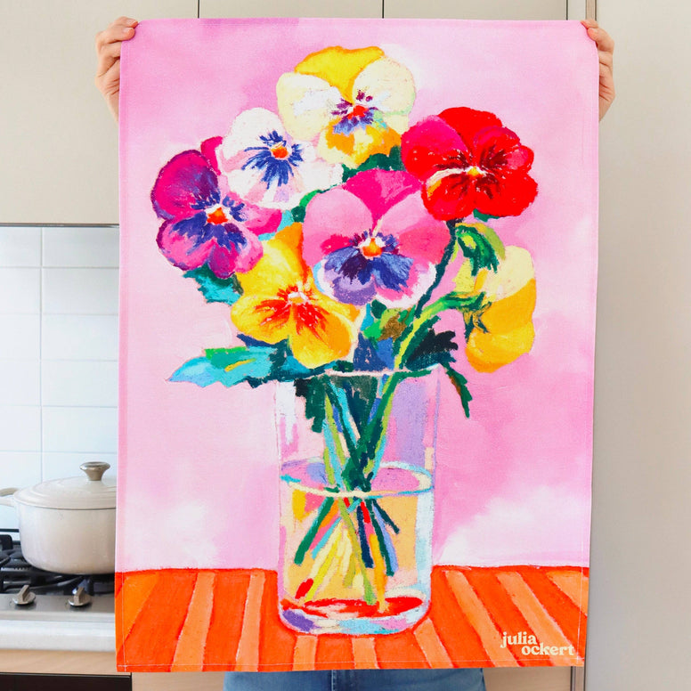 Julia Ockert - Wonderland Pansies - Dopamine Decor - Quirky Home Decor