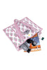 Cotton Tote Bag With Zip - White Pink