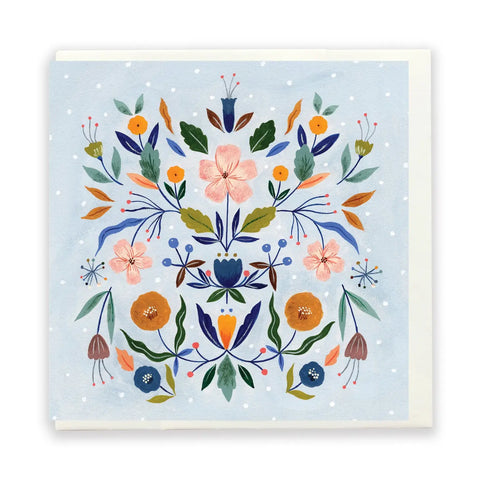 Floral in Snow Card