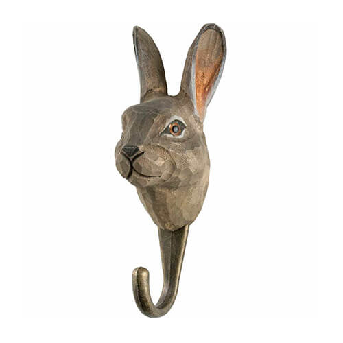 Hand Carved Mountain Hare Hook