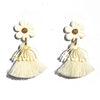 Kingston Jewellery - White Flower Tassels