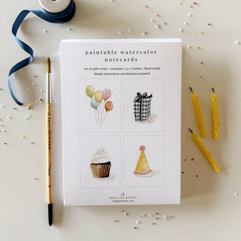 Emily lex studio - Celebrate paintable notecards