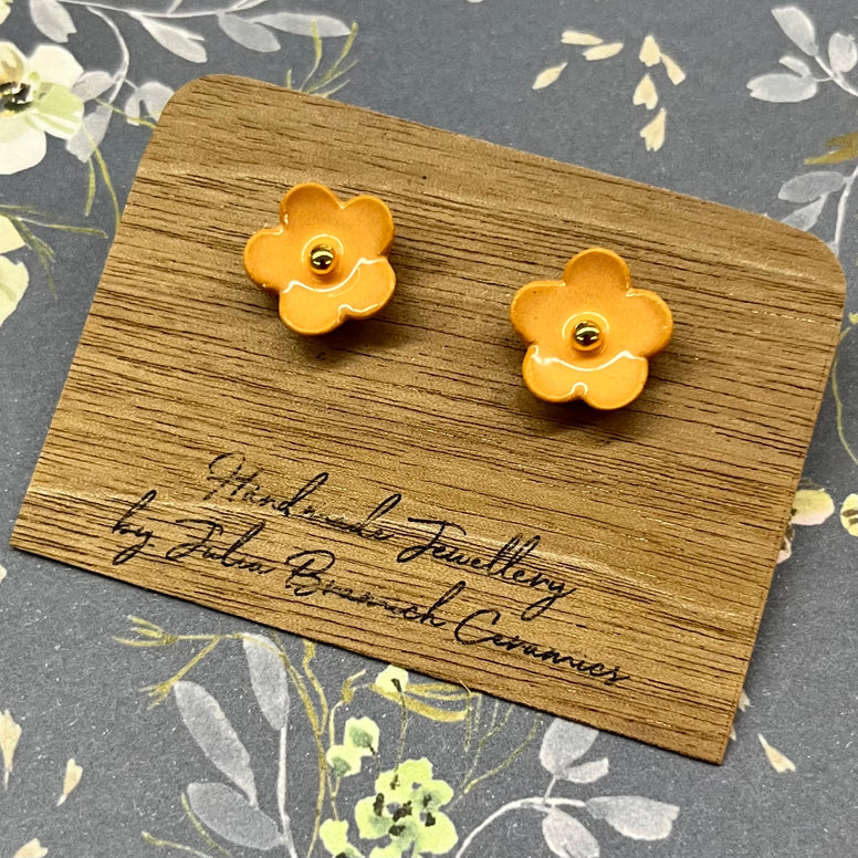 Porcelain Flower Stud