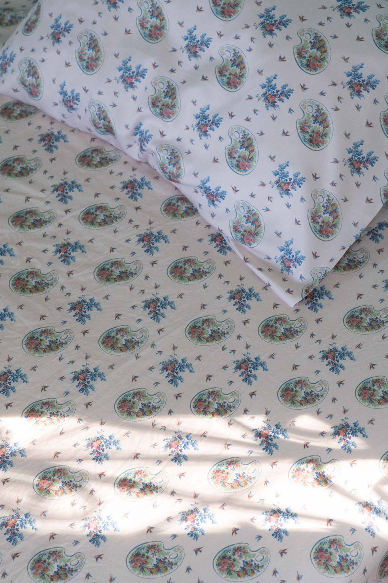 Palettes & Swallows Sheet Set *organic cotton