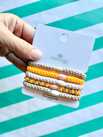 Hair Elastics Pack - Sherbet