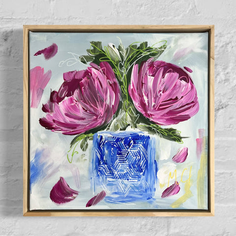 Peony Love (32.5 x 32.5cm) Michelle Clout
