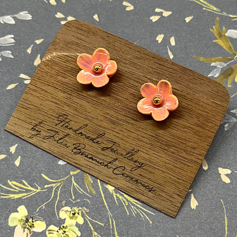 Porcelain Flower Stud