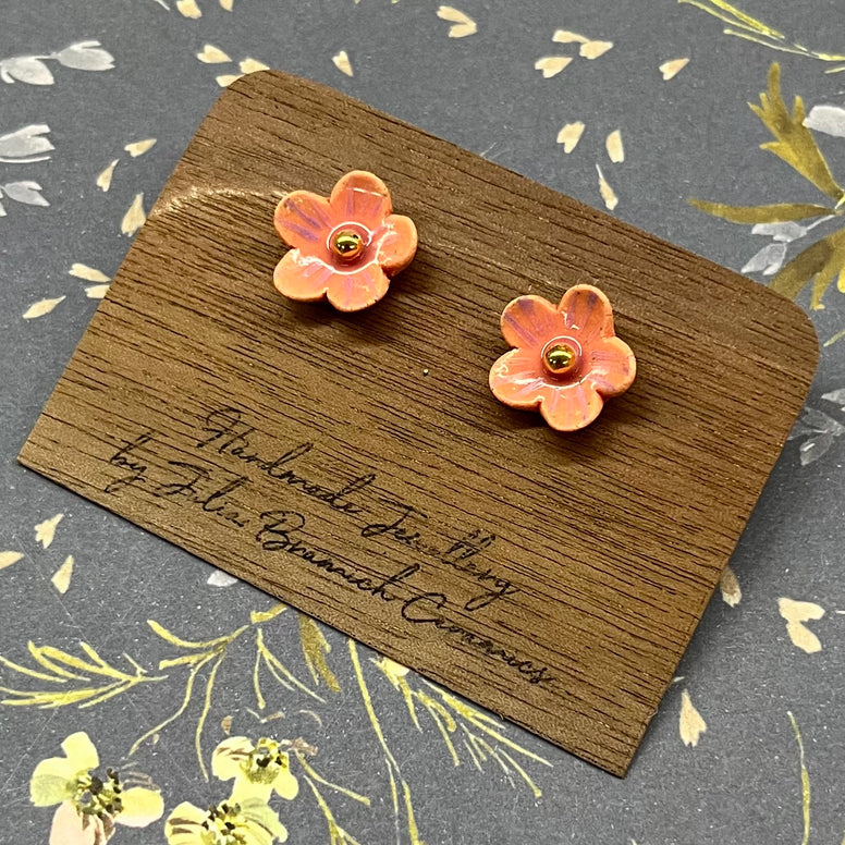 Porcelain Flower Stud