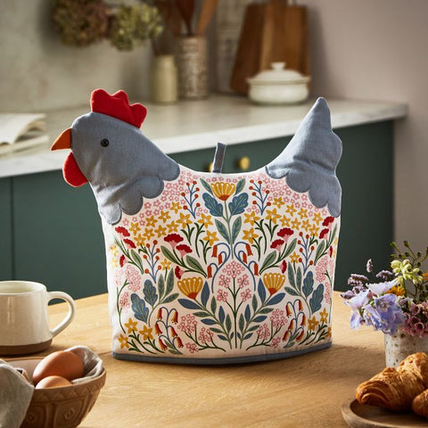 Ulster Weavers Folk Chicken Shaped Tea Cosy Multi-Coloured 29x33x3cm