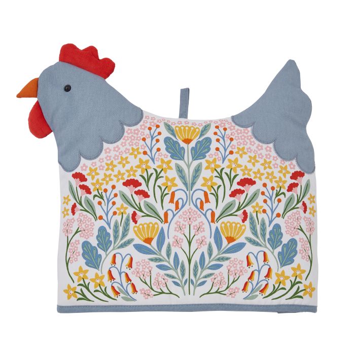 Ulster Weavers Folk Chicken Shaped Tea Cosy Multi-Coloured 29x33x3cm