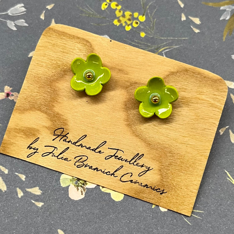 Porcelain Flower Stud