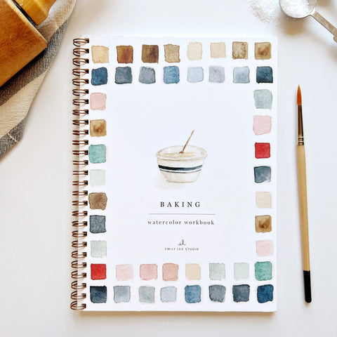 PRE ORDER emily lex studio - Baking watercolour workbook