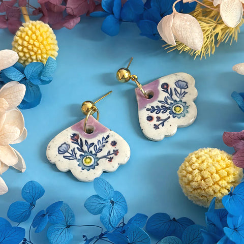 BOTANICA CERAMICA : Ceramic Earrings