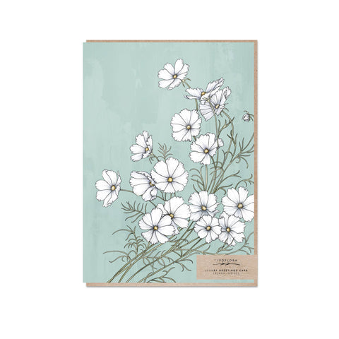 Typoflora - Cosmos Portrait Card