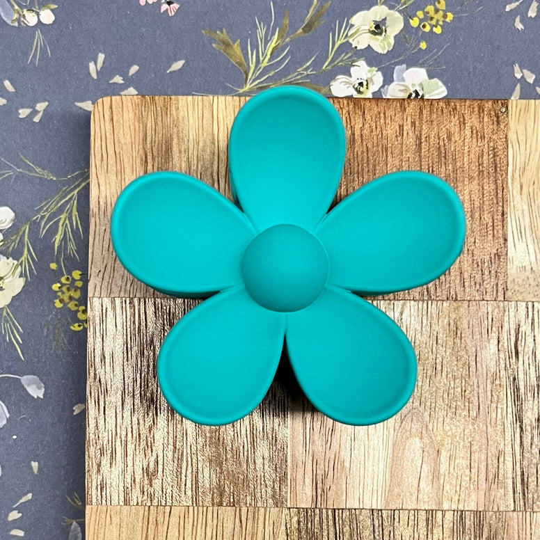 Daisy Hair Claw - Teal