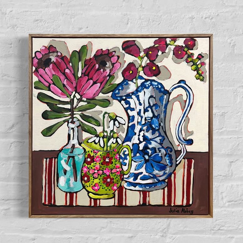 Three Little Vases (47x 47cm) Julia Abbey