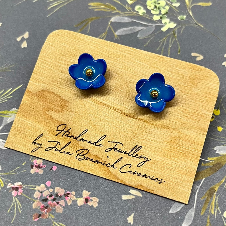 Porcelain Flower Stud