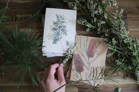 Typoflora - Wattles Portrait Card