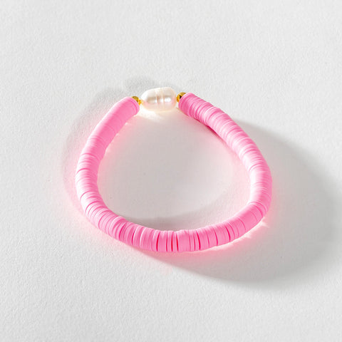 Heishi Bracelet - Blush Pink