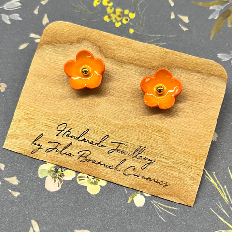 Porcelain Flower Stud