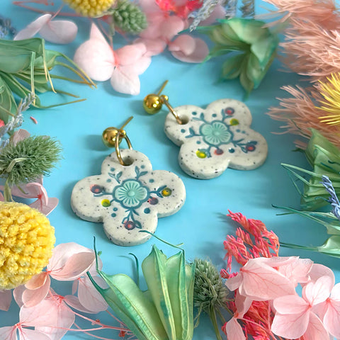 BOTANICA CERAMICA : Ceramic Earrings