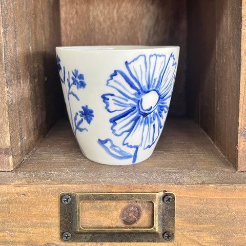 Blue Meadows Porcelain Latte Cup NO.2