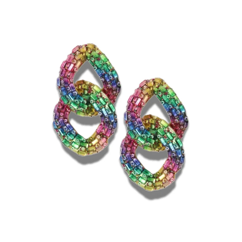 All Shades of Fabulous - Multicoloured Sequin Bling Earrings