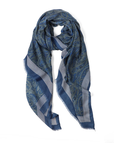 Debbie Paisley in Blue Autumn/Winter Scarf