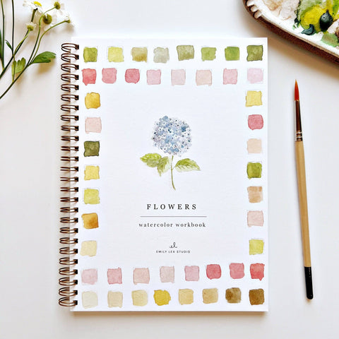PRE ORDER emily lex studio - Flowers watercolor workbook