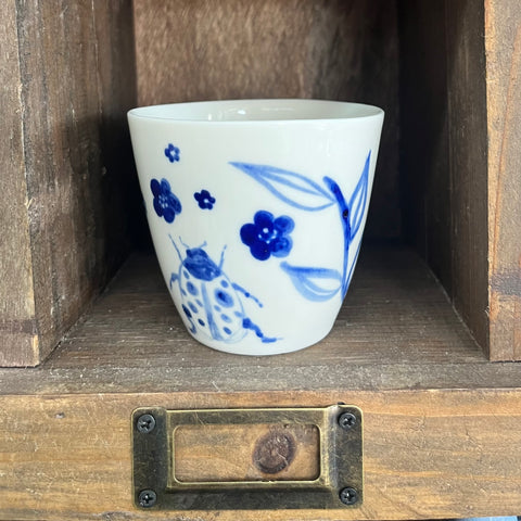 Blue Meadows Porcelain Latte Cup NO.3