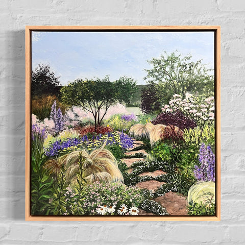 Wild Gardens (53x53cm) Heidi Maunder - Country Style Gardens Exhibition