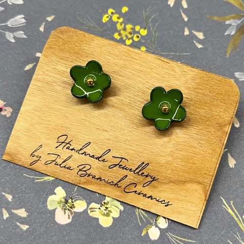 Porcelain Flower Stud