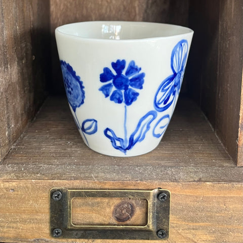 Blue Meadows Porcelain Latte Cup NO.7