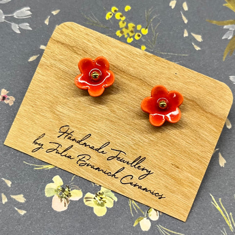 Porcelain Flower Stud